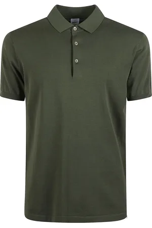 Aspesi Tops, Heren, Groen, L, Katoen, Navy Katoenen Polo Shirt