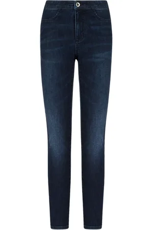 Armani Exchange Jeans, Dames, Blauw, W29, Katoen, Cropped Jeans