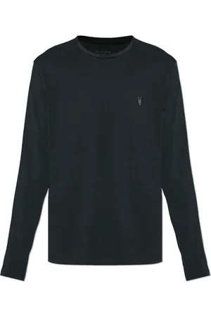 AllSaints Tops, Heren, Zwart, XS, Katoen, Brace Longsleeve T-shirt
