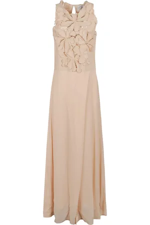 FORTE FORTE Kleedjes, Dames, , S, Katoen, Neutrale Jurk voor Vrouwen Ss 25