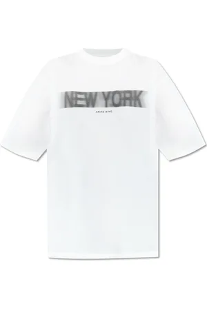 ANINE BING Tops, Dames, Wit, S, Katoen, Cason Blur Tee
