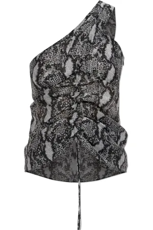 IRO Tops, Dames, Zwart, L, Leer, Top Akia