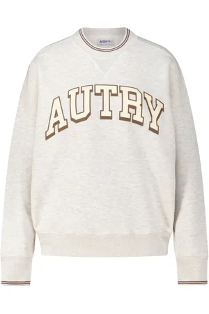 Autry Sweatshirts & Hoodies, Dames, Grijs, S, Katoen, Logo Crewneck Sweater
