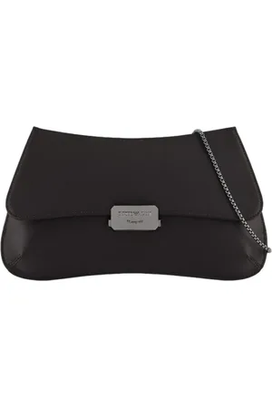 Emporio Armani Tassen, Dames, Zwart, ONE Size, Zwarte Schoudertas met Ketting