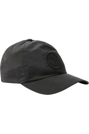 Stone Island Accessoires, unisex, Zwart, ONE Size, Nylon, Iridescent Nylon Metal Cap in Econyl