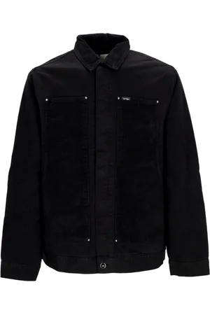Arte Antwerp Jassen, Heren, Zwart, L, Katoen, Workwear Jacket met Velvet Inzetstukken