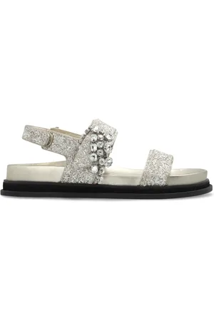 Jimmy Choo Schoenen, Dames, Geel, 36 EU, Leer, Sandalen Verity