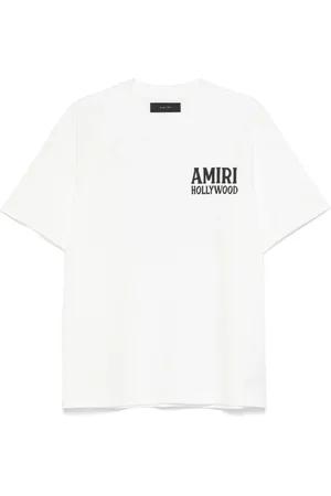 AMIRI Tops, Heren, Wit, XL, Wol, Jazz Wolf Crewneck T-shirt
