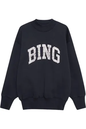 ANINE BING Sweatshirts & Hoodies, Dames, Blauw, L, Katoen, Bradie Sweatshirt