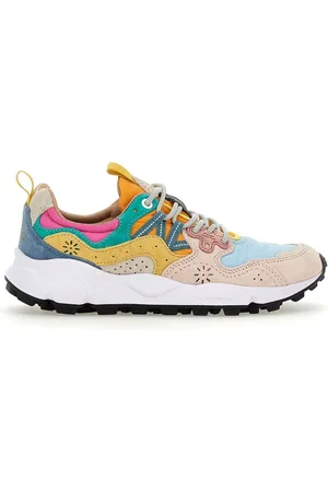 Flower Mountain Schoenen, Dames, Veelkleurig, 39 EU, Suède, Pastel Multikleur Outdoor Sneakers