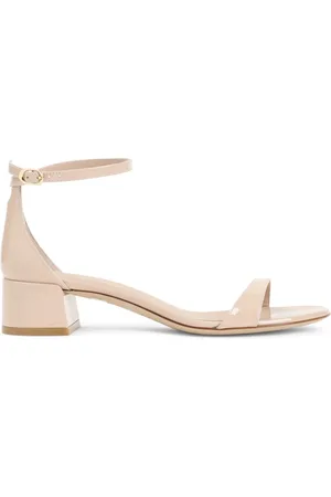 Stuart Weitzman Schoenen, Dames, , 39 EU, Blokhak Sandaal in Nude