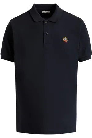 Bally Tops, Heren, Blauw, S, Katoen, Blauw poloshirt met geborduurd logo