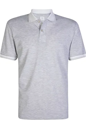 ELEVENTY Tops, Heren, Grijs, 3Xl, Katoen, Giza Katoenen Polo Shirt
