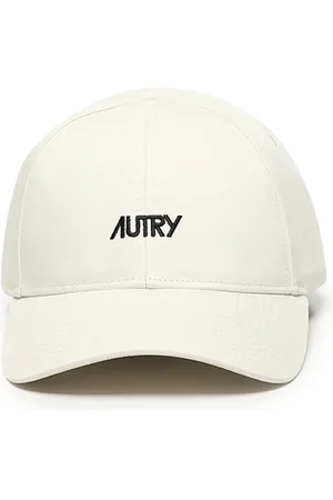 Autry Accessoires, Heren, Wit, ONE Size, Katoen, Geborduurde Katoenen Baseballpet in Room