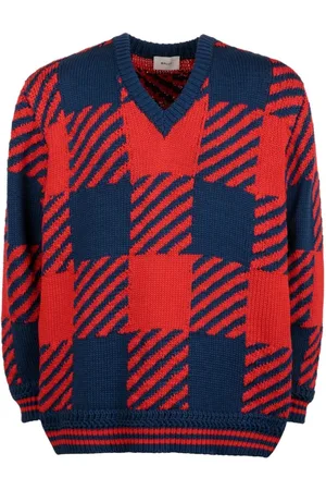Bally Truien, Heren, Veelkleurig, M, Katoen, V-hals Truien