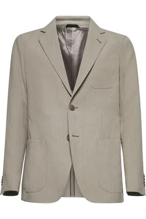 Giorgio Armani Jassen, Heren, , L, Linnen, Linnen Deconstructed Jas