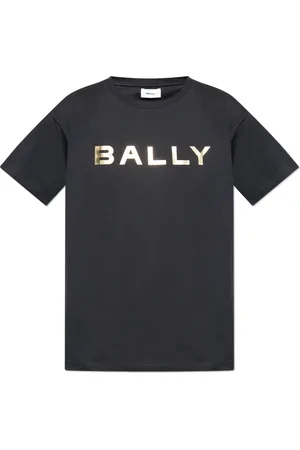 Bally Tops, Heren, Zwart, S, Katoen, T-shirt met korte mouwen en logo-opdruk