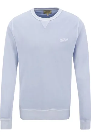 Woolrich Sweatshirts & Hoodies, Heren, Blauw, M, Lichtblauwe Crew Neck Sweater