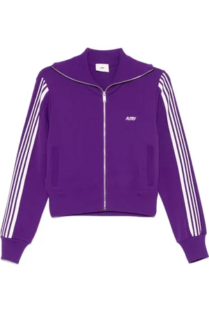 Autry Sweatshirts & Hoodies, Dames, Paars, L, Katoen, Zip-through Jacket