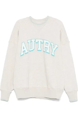 Autry Sweatshirts & Hoodies, Dames, Grijs, M, Katoen, Heathergrijze Sweater met Ronde Hals