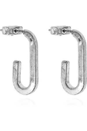 AllSaints Accessoires, Dames, Grijs, ONE Size, Oorbellen van messing