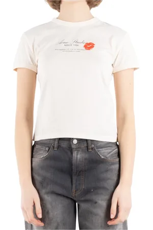 Acne Studios Tops, Dames, , S, Katoen, Katoenen T-Shirt Al 0460