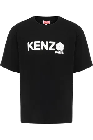 Kenzo Tops, Heren, Zwart, 2Xl, Bloemen Oversized Shirt