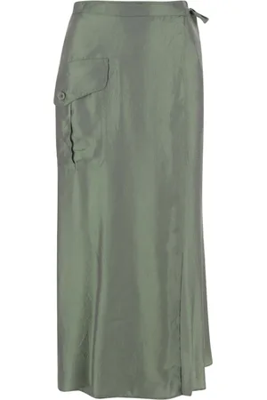 Aspesi Rokken, Dames, Groen, S, Katoen, Casual Katoenen Overhemd