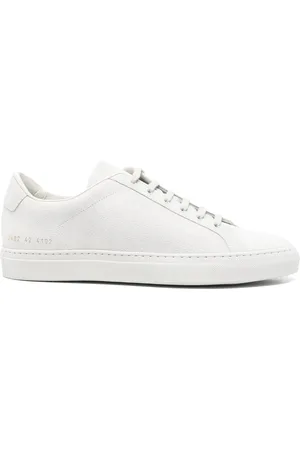 COMMON PROJECTS Schoenen, Heren, Wit, 40 EU, Beige Veterschoenen met Platte Zool