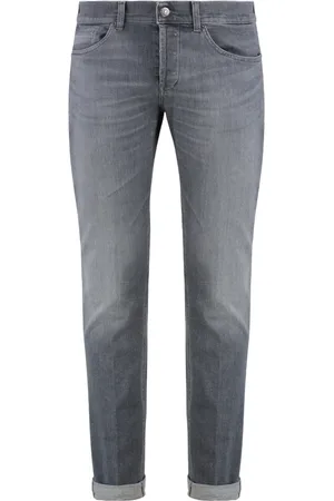 Dondup Jeans, Heren, Grijs, W31, Katoen, Skinny Jeans met Metalen Details