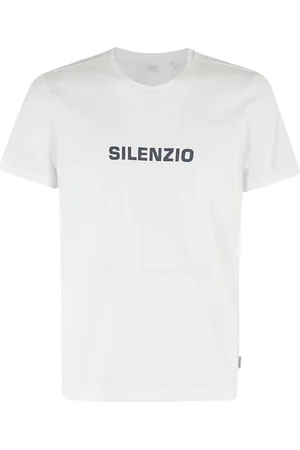 Aspesi Tops, Heren, Wit, M, Katoen, Silenzio T-Shirt