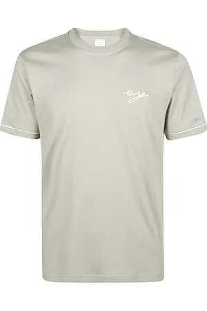 ELEVENTY Tops, Heren, Groen, XL, Katoen, Jersey Katoen Crewneck T-shirt