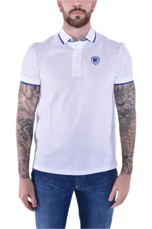 Blauer Tops, Heren, Wit, S, Katoen, Korte Mouw Katoenen Poloshirt Wit
