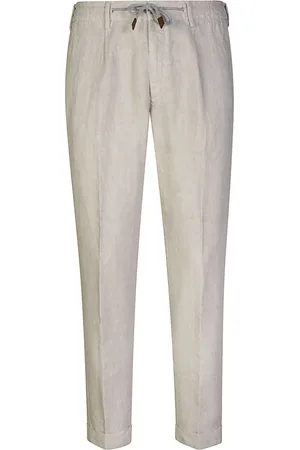 ELEVENTY Broeken, Heren, , W33, Linnen, Linnen Jogger Broek