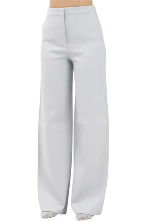 Max Mara Broeken, Dames, Grijs, M, Elegante Grijze Palazzo Broek