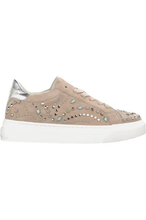 Alma en Pena Schoenen, Dames, , 38 EU, Leer, Gespenkte leren plateau sneaker