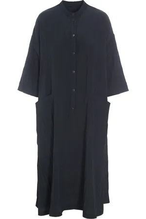 Bitte Kai Rand Kleedjes, Dames, Zwart, XL, Polyester, Zwarte Oversized Jurk Hannoki Stijl