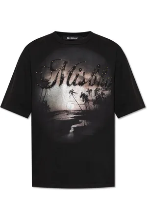 MISBHV Tops, Heren, Zwart, M, Katoen, T-shirt met logo