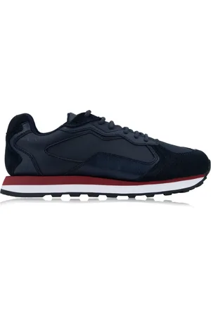 Armani Exchange Schoenen, Heren, Blauw, 39 EU, Leer, Lace-Up Sneakers