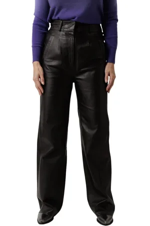 ALTER EGO Broeken, Dames, Zwart, S, Leer, Zwarte leren trendsetter broek