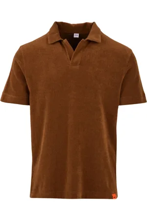 Aspesi Tops, Heren, Bruin, S, Polo Shirt