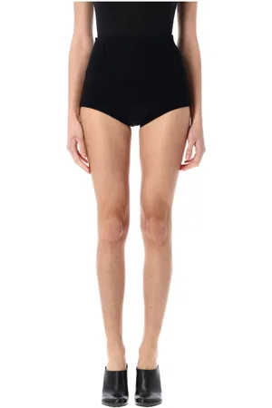 COPERNI Korte broeken, Dames, Zwart, S, Zwarte Gebreide Shorts met Elastische Tailleband