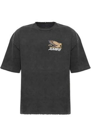 AMIRI Tops, Heren, Zwart, S, Katoen, Vintage Pegasus Oversized T-shirt