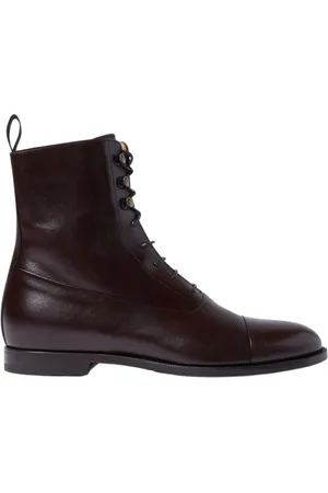 Scarosso Schoenen, Heren, Bruin, 46 EU, Leer, Archie Oxford Stijl Veterlaarzen