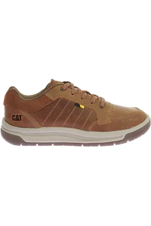 Caterpillar Schoenen, Heren, Bruin, 40 EU, Leer, Comfortabele Lage Sneakers Apa Cush