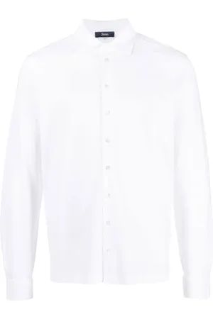 HERNO Overhemden, Heren, Wit, M, Katoen, Shirt