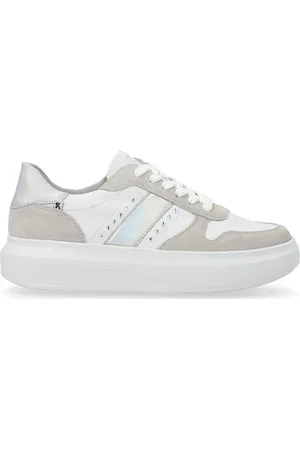 Rieker Schoenen, Dames, Veelkleurig, 39 EU, Suède, Witte Sneakers