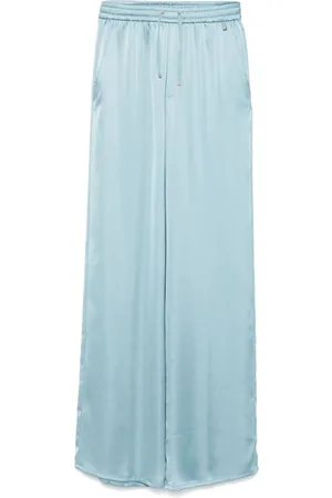 HERNO Broeken, Dames, Blauw, L, Short met elastische tailleband en trekkoord