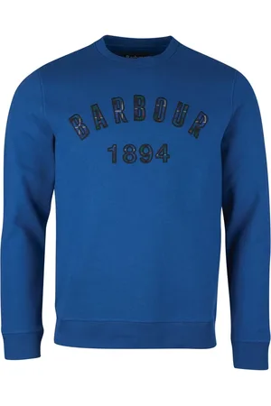 Barbour Sweatshirts & Hoodies, Heren, Blauw, L, Katoen, Affiliate Crew