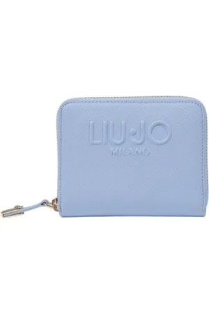 Liu Jo Accessoires, Dames, Blauw, ONE Size, Chique ritsportemonnee met vakken